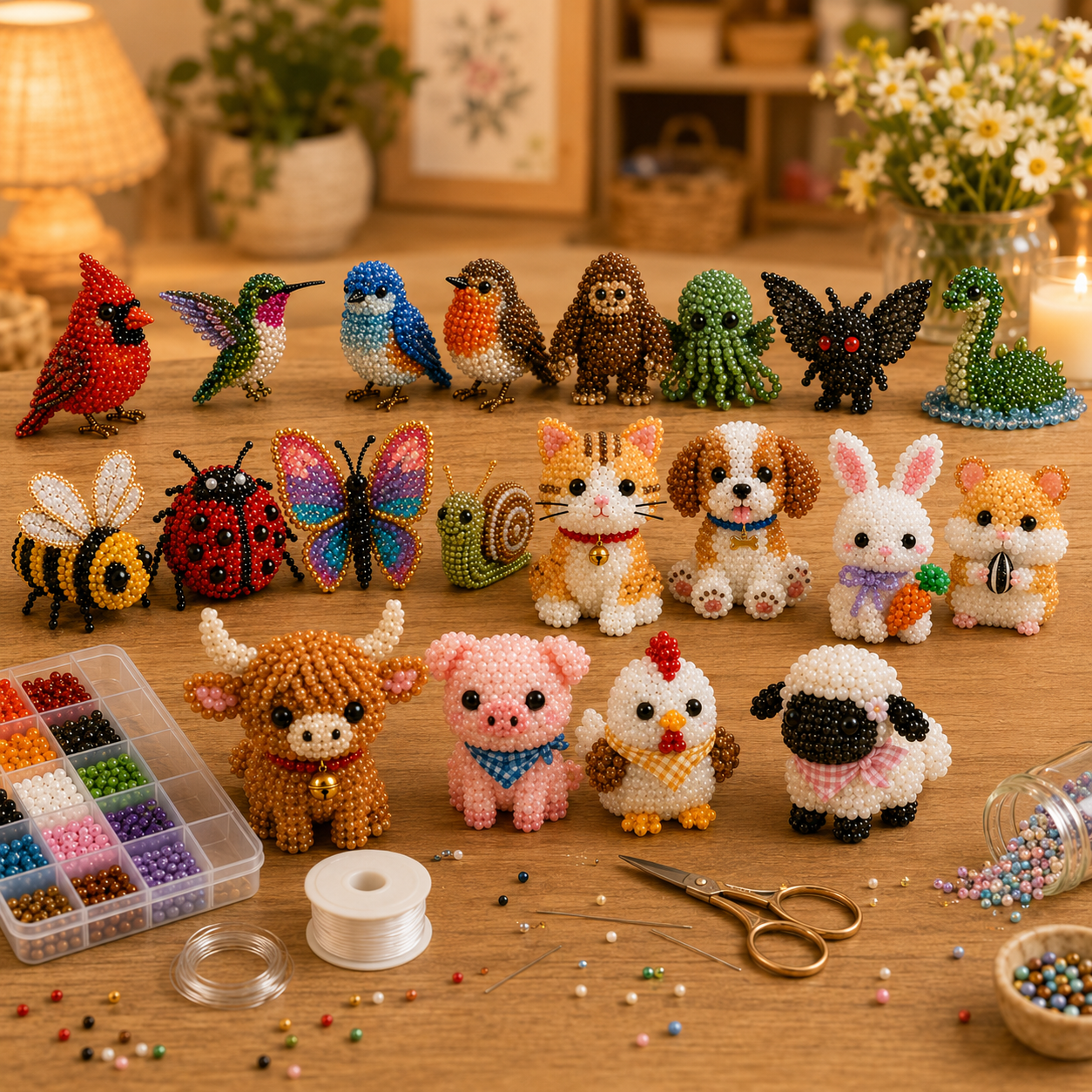 ๐งตโจ Tiny 3D Beaded Animal DIY Kit