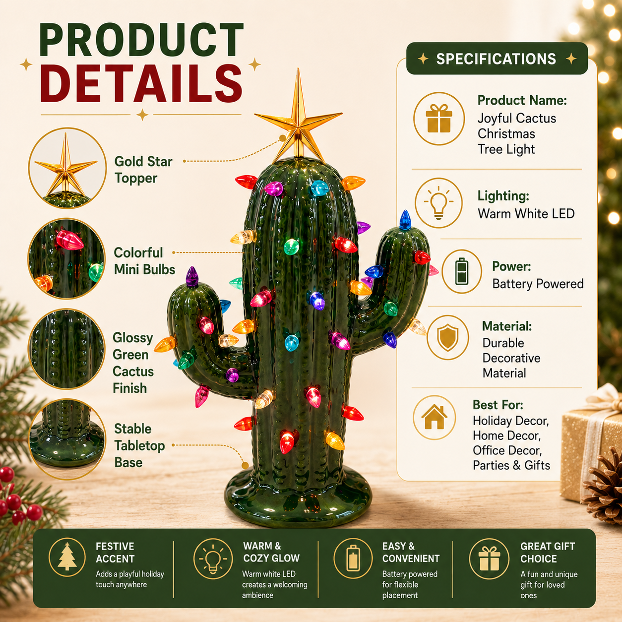 ๐ Desert Christmas Tree โ The Unique Holiday Decoration Everyone Will Notice