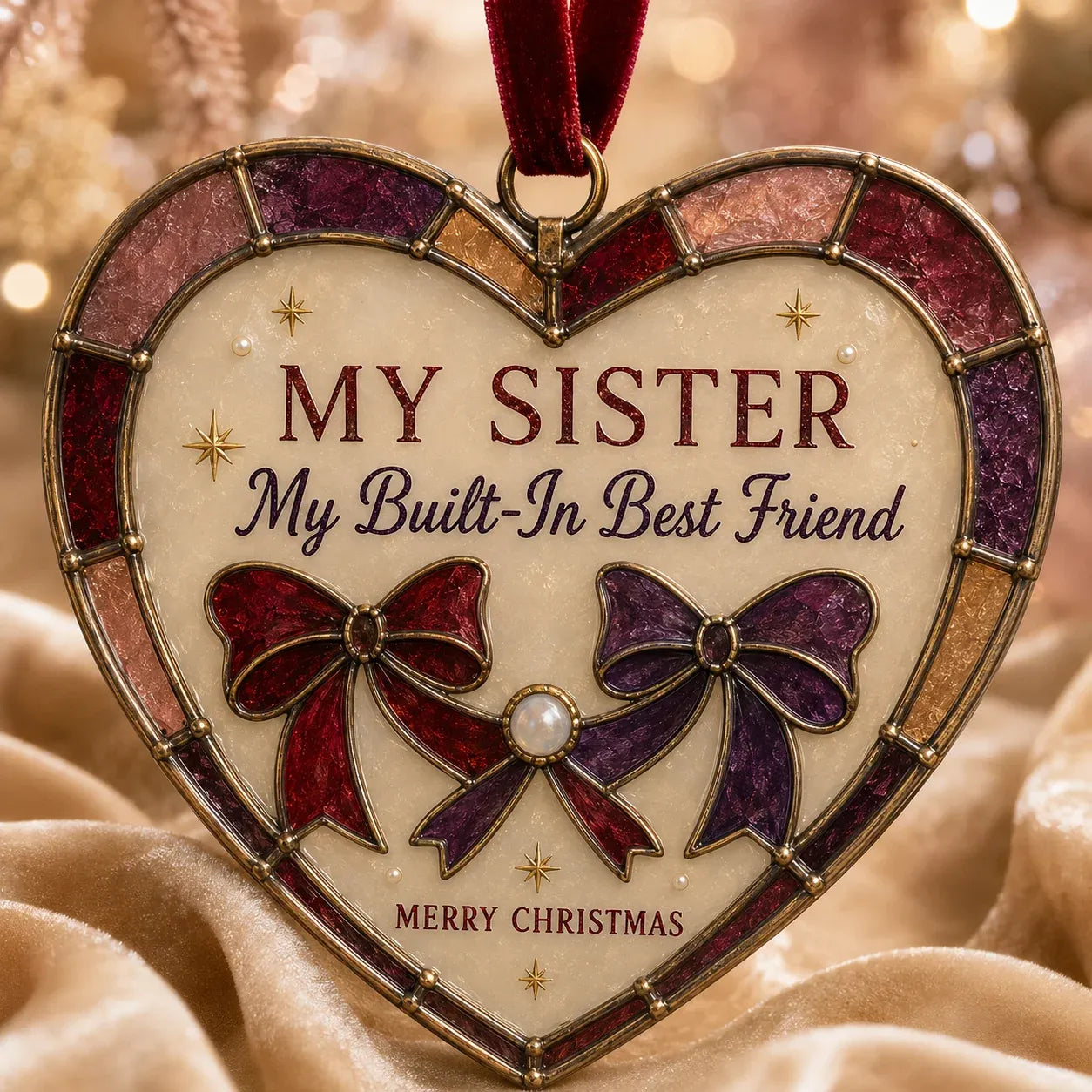 ⏳ Last Day 49% OFF – ❤️ Christmas Heart Ornament Collection | 7 Stained-Glass-Inspired Designs with Meaningful Messages for Mom, Grandma, Sister, Teachers, Coworkers, Neighbors & Friends 🎄