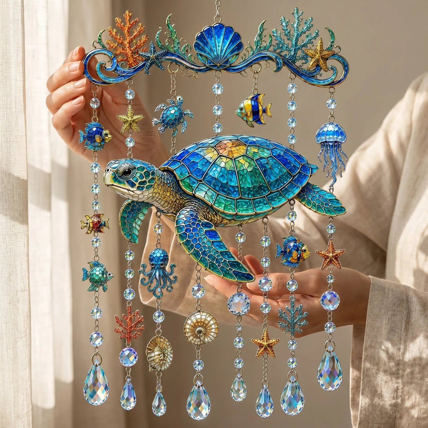 🐋 2D Ocean-Themed Wind Chime – Bring the Ocean Glow to Your Garden (📦Buy 2 Free Shipping)
