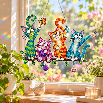 🔥Last Day 50% OFF - 🐦✨ Sunny Birds Diamond Art Suncatcher DIY Kit