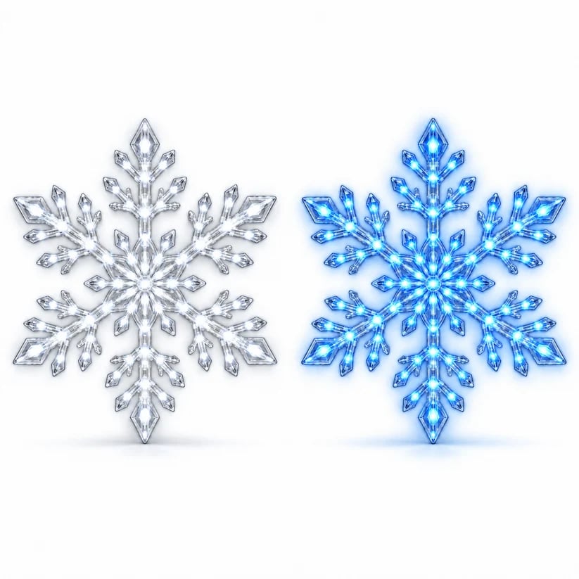 ❄️ 12PCS LED Snowflake Wall Lights – Peel & Stick Winter Wonderland Christmas Decor🎄