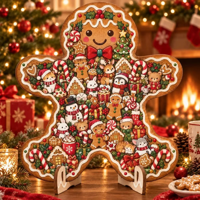 🎄 ✨ Intricate Christmas Keepsake Wooden Puzzle Ornaments – Artistic Festive Tabletop Décor