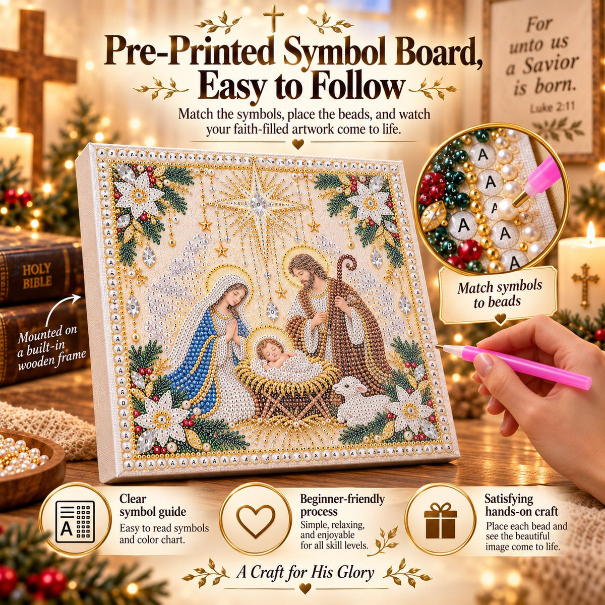 🙏✝️DIY Christian Pearl Artwork Kit