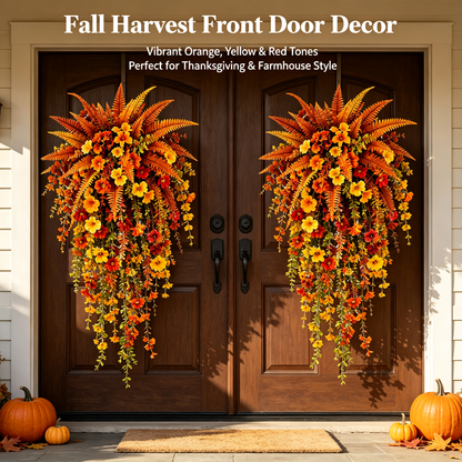 🔥Last Day 49% OFF - Artificial Fern for Autumn Outdoor Decor– Autumn Porch & Door Decoration