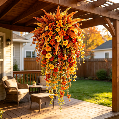 🔥Last Day 49% OFF - Artificial Fern for Autumn Outdoor Decor– Autumn Porch & Door Decoration