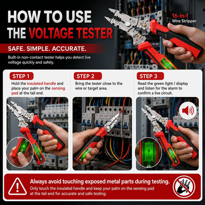 ⚡ 16-in-1 Electrical Pliers with Voltage Tester(✈buy 2 free shipping)