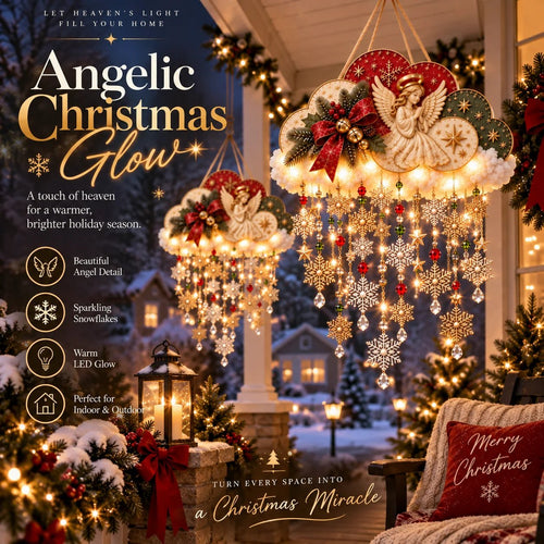 🔥Buy 2 Get 20% OFF🔥✨ Angelic Christmas Snowfall Cloud – Lighted Hanging Holiday Decor☁️✨
