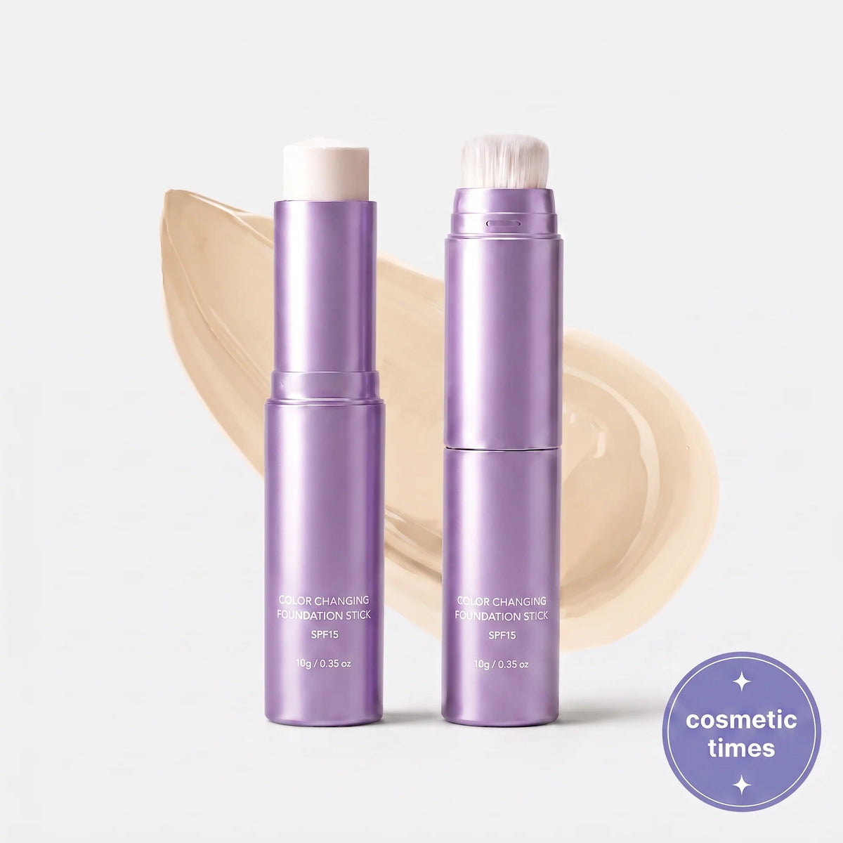 ✨ Korean 2-in-1 Color-Changing Foundation Stick™ – Seamless Coverage with Built-In Brush