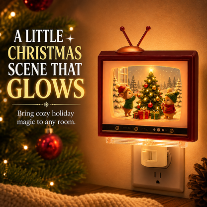 🎄Retro Christmas TV Plug-In Night Light