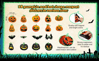 🎃 Luminous Halloween Magnetic Decor Set for Cars & Garage Doors 👻✨