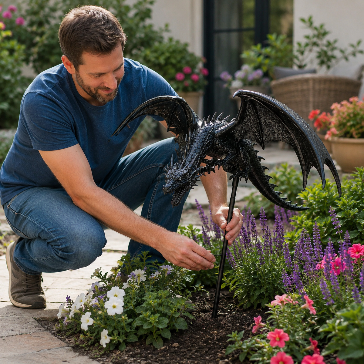 ⏳ Last Day 49% OFF🐉2027 Fellime®Dragon’s Ember Solar Garden Decor