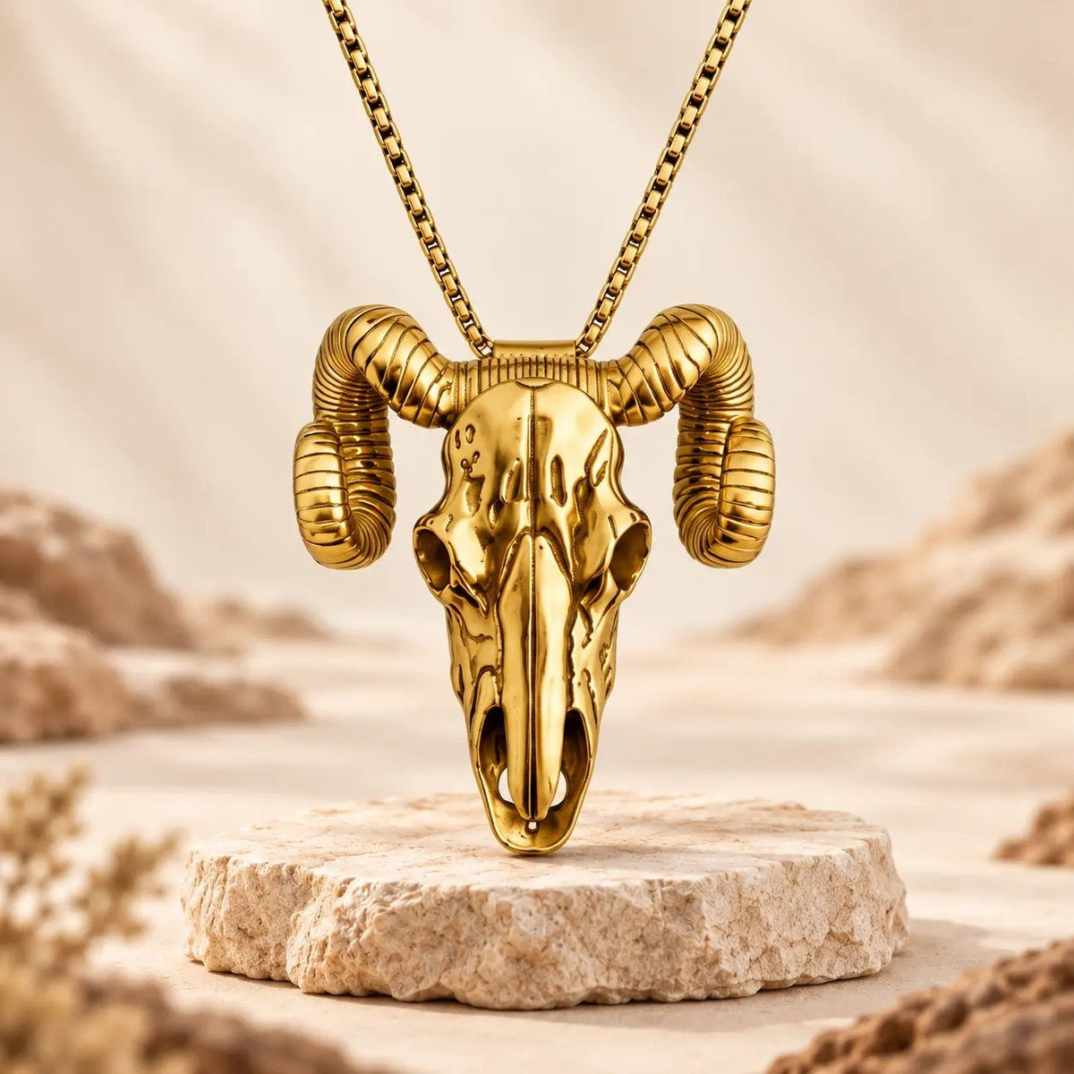 🐐 ✨ Western Skull Pendant Necklace & Belt Clip