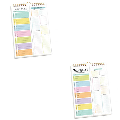Handmade Bound Weekly Detachable Diet Plan Sheet