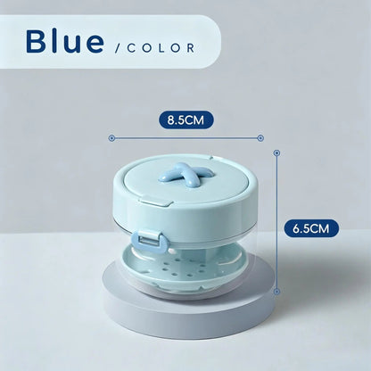 🦷Retainer Cleaner Soak Box with Drain Tray Mirror Brush Travel Storage Case