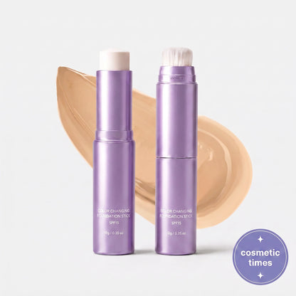 ✨ Korean 2-in-1 Color-Changing Foundation Stick™ – Seamless Coverage with Built-In Brush