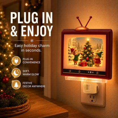 🎄Retro Christmas TV Plug-In Night Light