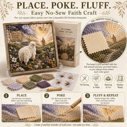 🔥 Last Day 49% OFF - ✝️3D Christian Fabric Poke Art Kit(📦Buy 2 Free Shipping)