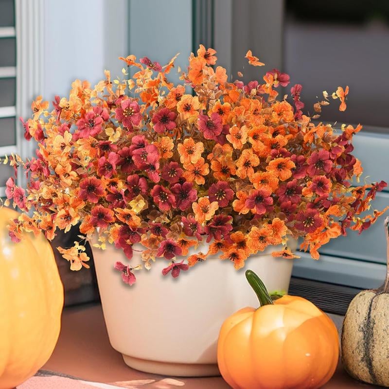 💐 summerwins Colorful UV Resistant Fake Flower Bouquet 🌸 Decorative Artificial Floral Arrangement for Home, Garden, Party & Wedding Decor