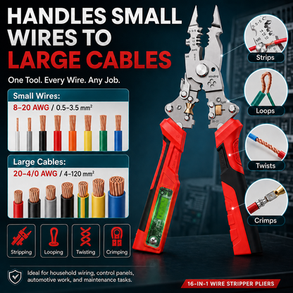 ⚡ 16-in-1 Electrical Pliers with Voltage Tester(✈buy 2 free shipping)