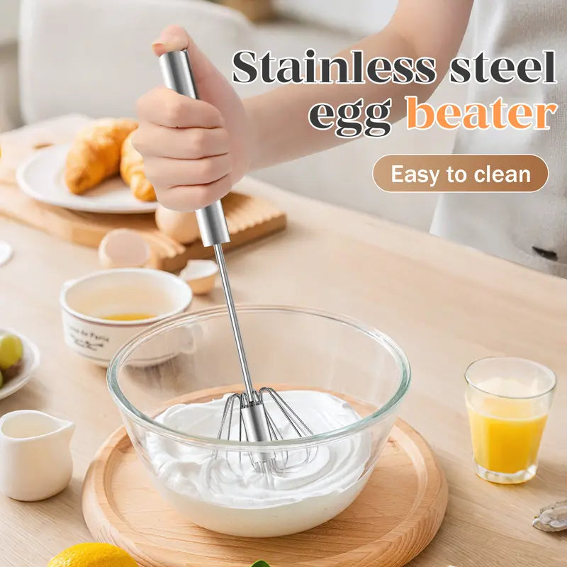 🔥 Last Day 49% OFF - 🥄 Hand-Push Rotary Whisk | Fast Mixing With Less Effort