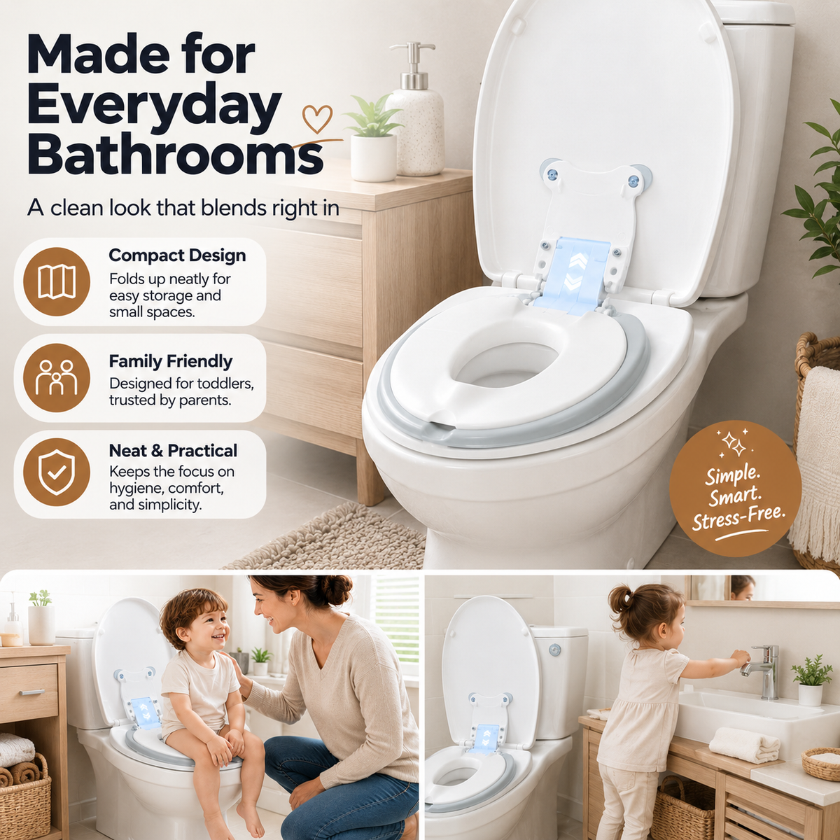 🚽 Toddler Toilet Training Seat – Make Potty Training Easier, Safer & Stress-Free
