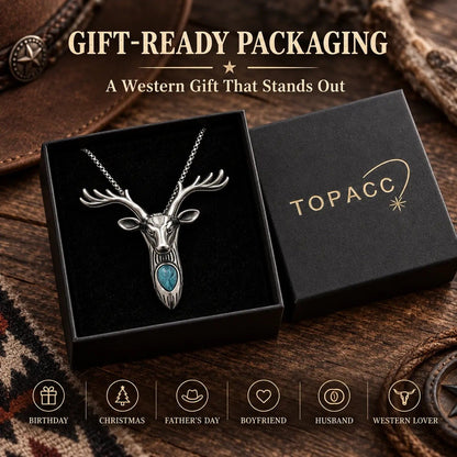 🐐 ✨ Western Skull Pendant Necklace & Belt Clip