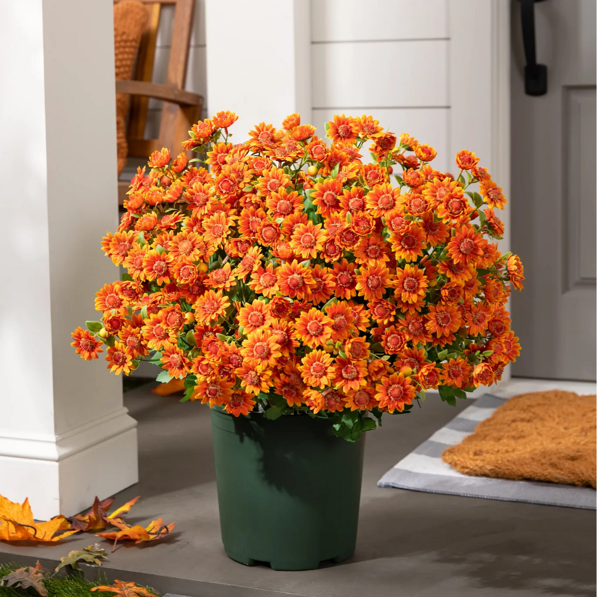 ⚡Last Day 70% OFF🌼Welcome autumn- Artificial Outdoor Sunset Mums Flowers - UV resistant, Waterproof, Windproof
