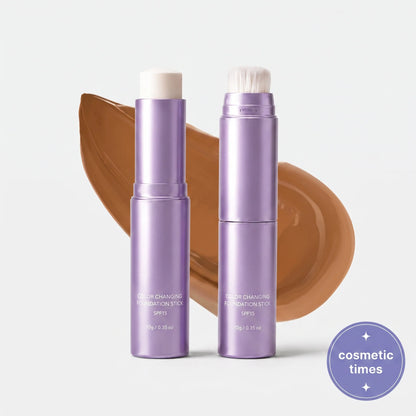 ✨ Korean 2-in-1 Color-Changing Foundation Stick™ – Seamless Coverage with Built-In Brush