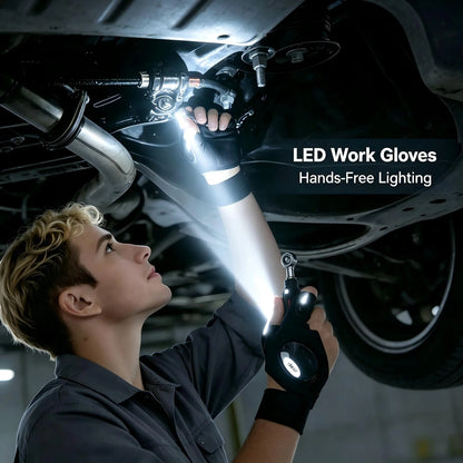 One Pair LED Finger Flashlight Gloves, Hands-Free LED Light Gloves for Fishing,Camping,Repair 🎣