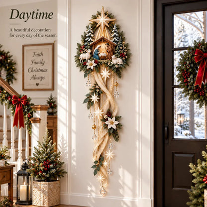⏳ Last Day 49% OFF – ✝️ Nativity Starfall Wall Light | Warm Golden Bethlehem Glow for Christmas Walls & Faith-Filled Homes ⭐