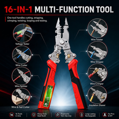 ⚡ 16-in-1 Electrical Pliers with Voltage Tester(✈buy 2 free shipping)