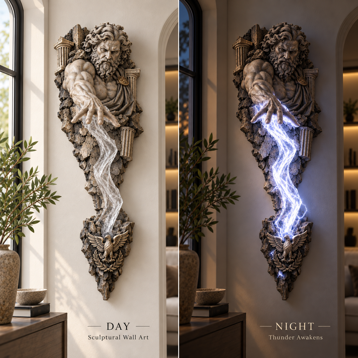 ⏰ Limited Stock 50% OFF  ⚡🌊 Mythological Sculpture Wall Lamp Collection 🏛✨