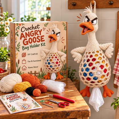 🧶Crochet Animal Bag Holder DIY Kit – Cute & Functional Hanging Storage Craft Kit