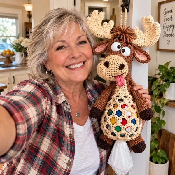 🧶Crochet Animal Bag Holder DIY Kit – Cute & Functional Hanging Storage Craft Kit
