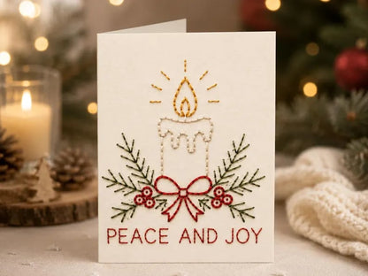 🌲 🪡 Christmas Hand Embroidery Card DIY Kit | Stitch Your Way Into the Christmas Spirit ✨ 🎁