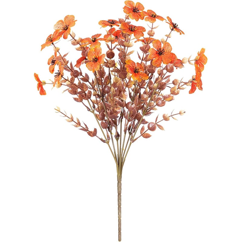💐 summerwins Colorful UV Resistant Fake Flower Bouquet 🌸 Decorative Artificial Floral Arrangement for Home, Garden, Party & Wedding Decor
