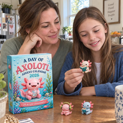 🎄CHRISTMAS KICKOFF 49% OFF - A Day of Axolotl Advent Calendar 2026 | 24 Days of 3D Axolotl Surprises 🦎