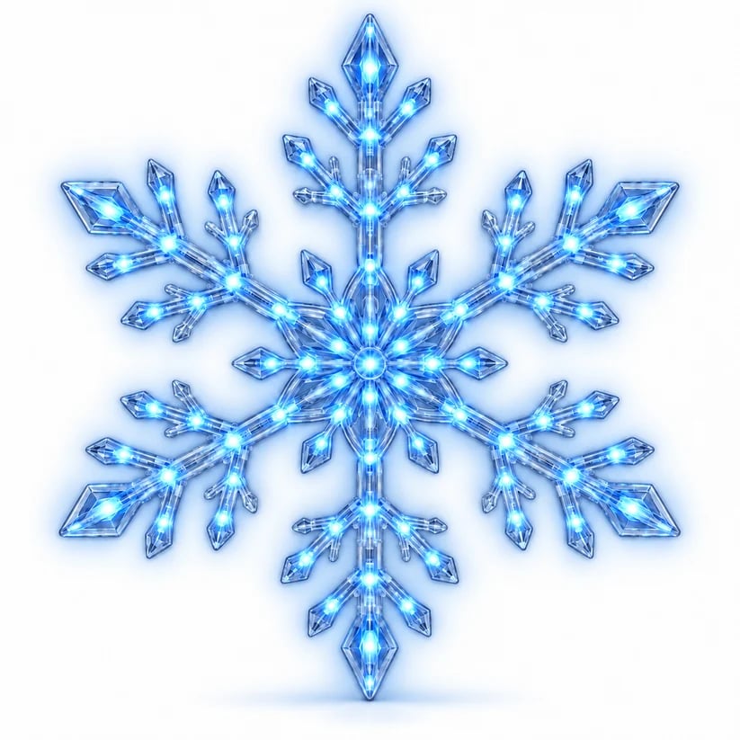 ❄️ 12PCS LED Snowflake Wall Lights – Peel & Stick Winter Wonderland Christmas Decor🎄
