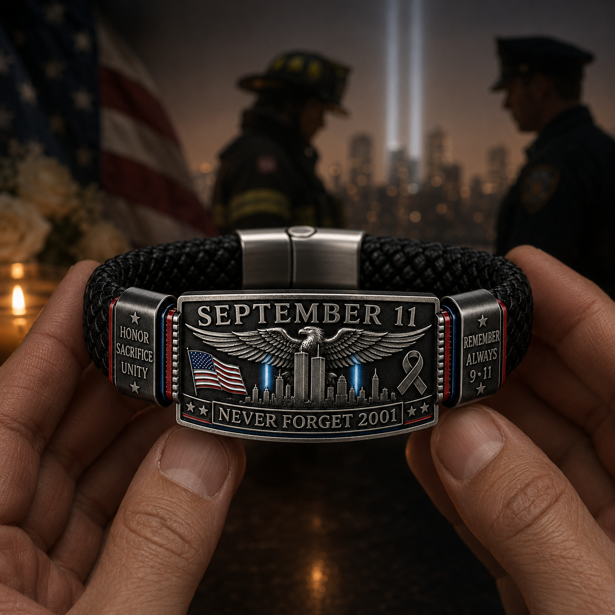 🎁9/11 Never Forget Memorial Bracelet | September 11 Tribute Collection-✈️ BUY 3 FREE SHIPPING