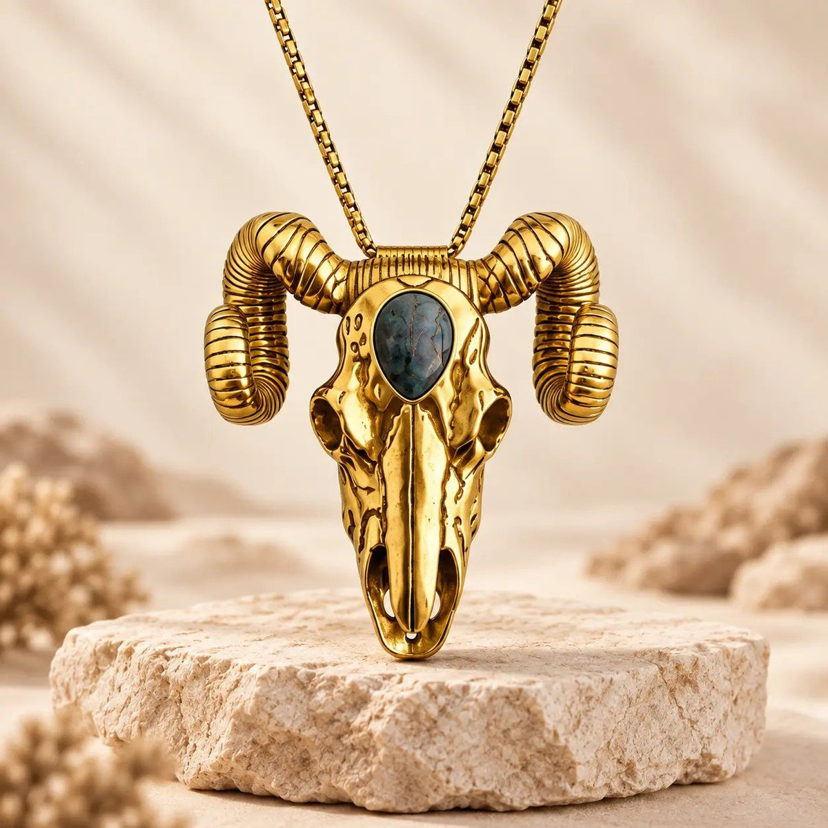 🐐 ✨ Western Skull Pendant Necklace & Belt Clip