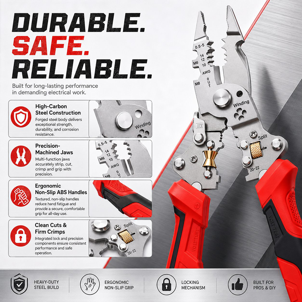 ⚡ 16-in-1 Electrical Pliers with Voltage Tester(✈buy 2 free shipping)