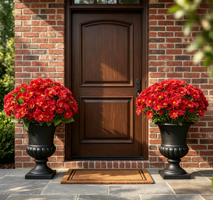 ⚡Last Day 70% OFF🌼Welcome autumn- Artificial Outdoor Sunset Mums Flowers - UV resistant, Waterproof, Windproof
