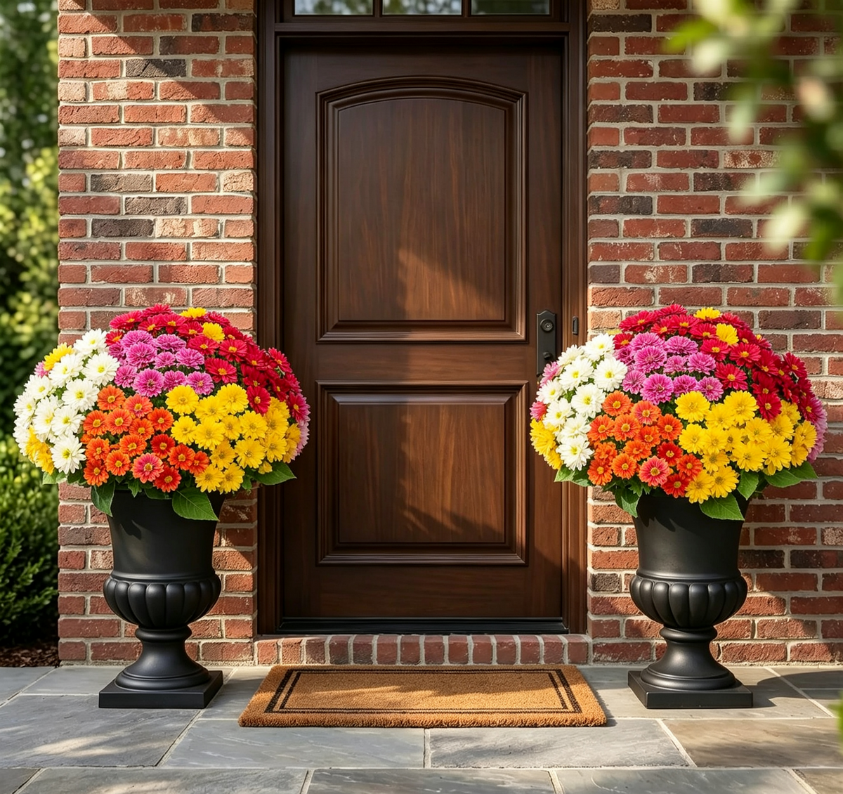 ⚡Last Day 70% OFF🌼Welcome autumn- Artificial Outdoor Sunset Mums Flowers - UV resistant, Waterproof, Windproof