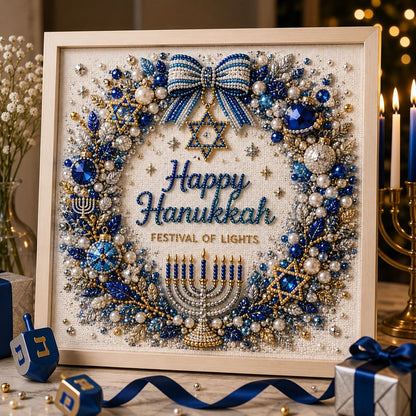 🎁Last Day 49% OFF - 🕎✨DIY Hanukkah Pearl Art Kit