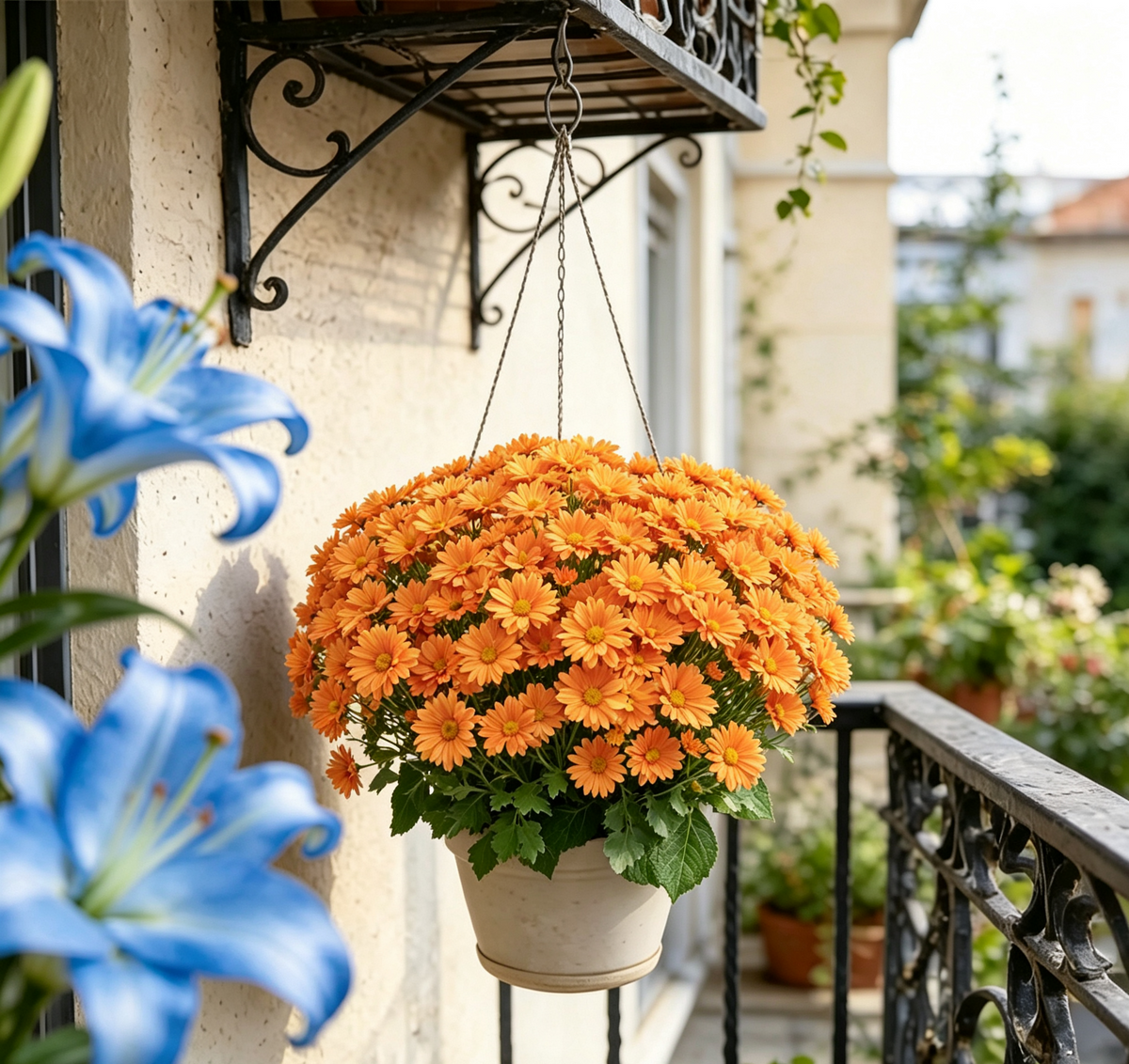 ⚡Last Day 70% OFF🌼Welcome autumn- Artificial Outdoor Sunset Mums Flowers - UV resistant, Waterproof, Windproof