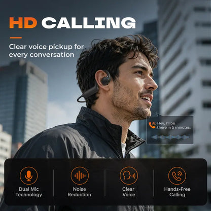 E12 Bone Conduction Bluetooth Headphones With 8MP EIS Stabilized Camera, 160+ Languages Instant Translation