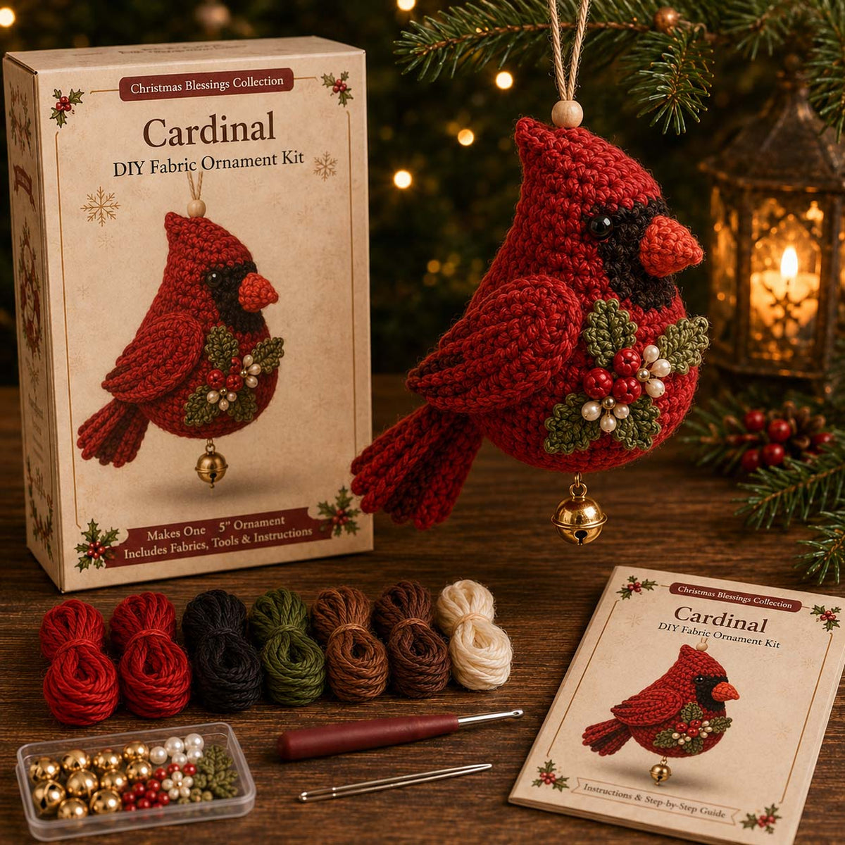 🎄 Christmas Character Fabric Ornament DIY Kit