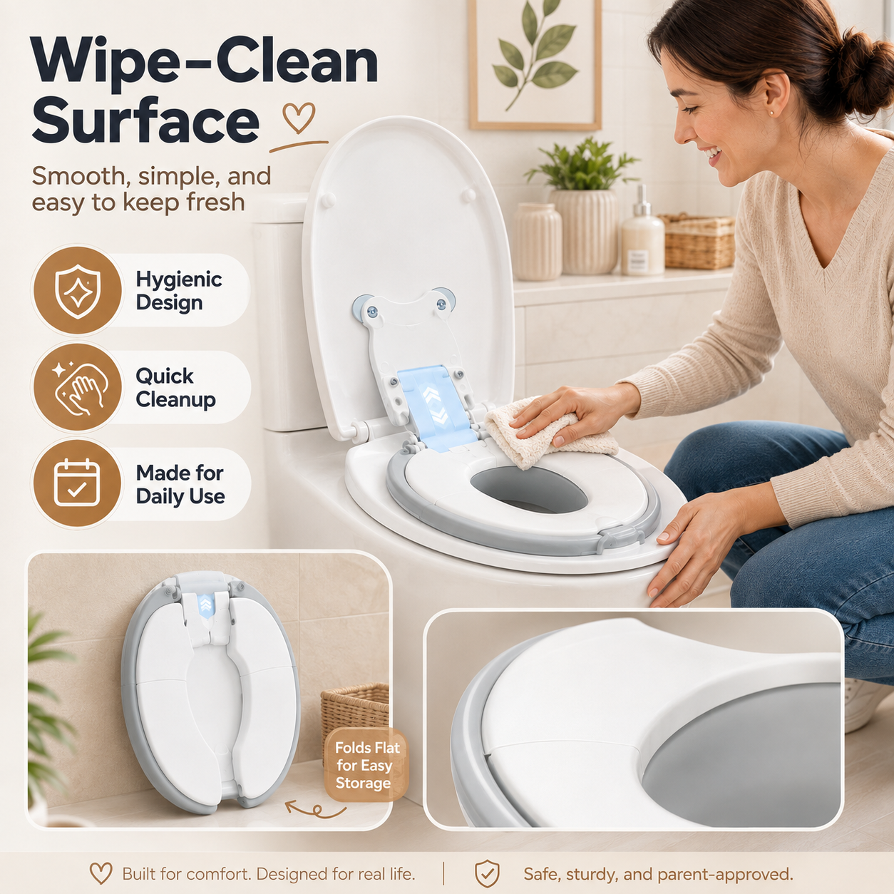 🚽 Toddler Toilet Training Seat – Make Potty Training Easier, Safer & Stress-Free