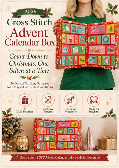 🔥 Last Day 49% OFF - 🎄🧵 2026 Cross Stitch Advent Calendar Box 🎁✨